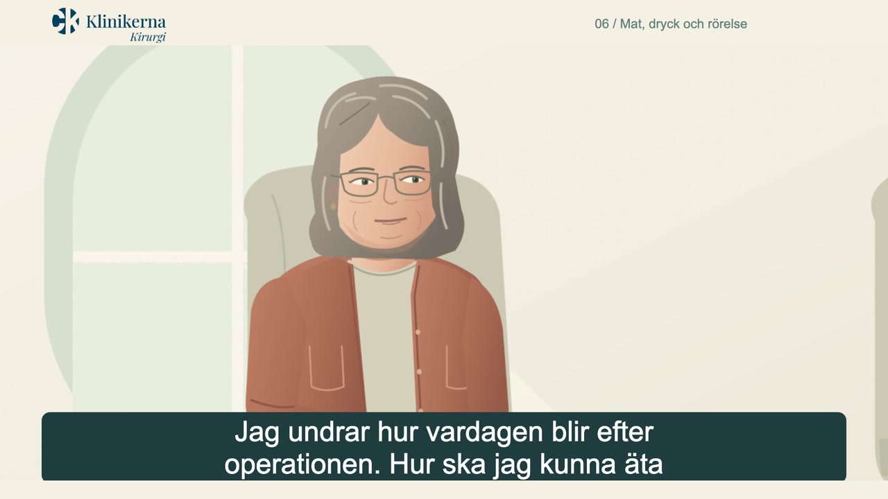 Omslag till filmen Mat, dryck och rörelse efter operationen