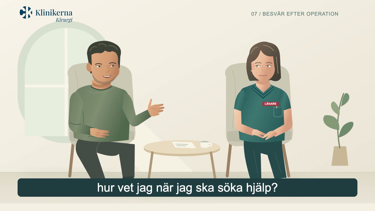 Omslag till filmen Besvär efter operation – när ska jag söka vård?